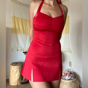 Handmade mini red dress